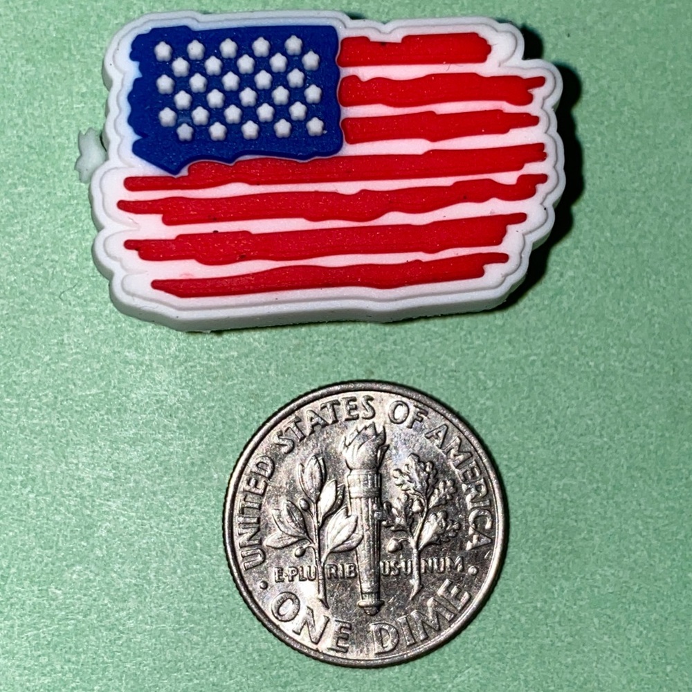 (10 for $15) USA Flag Crocs Shoe Charms
